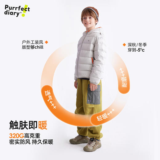 【拒绝静电 320g高克重登山绒】儿童轻量运动摇粒绒口袋工装裤 PDK2414 商品图1