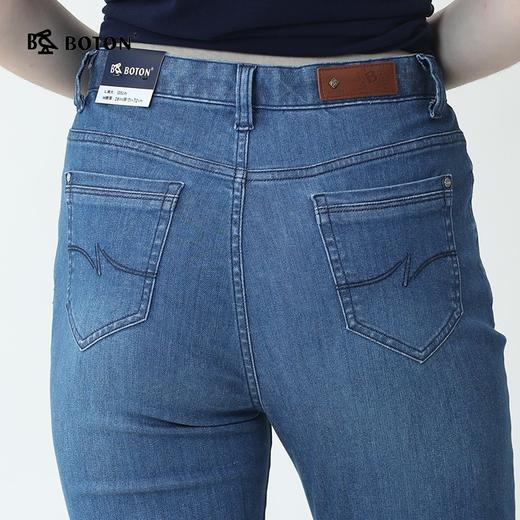 波顿紧身牛仔裤女春秋薄款修身休闲高端裤子LE221120 商品图3