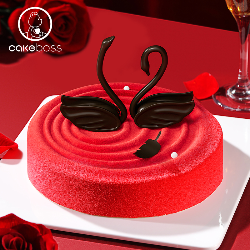 挚爱天鹅慕斯生日蛋糕 北京同城配送