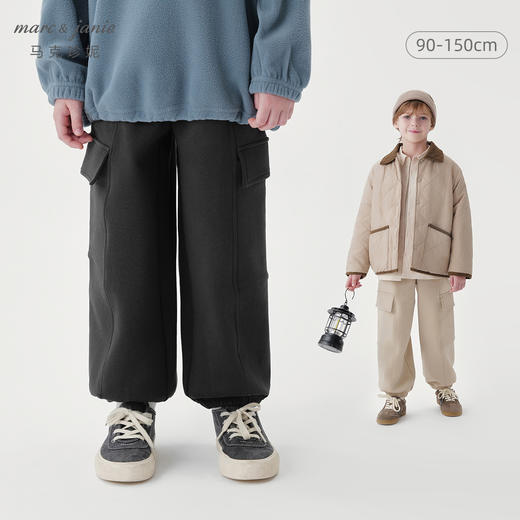 [空气层]马克珍妮男童工装大口袋运动休闲裤儿童束脚裤秋装241221 商品图0