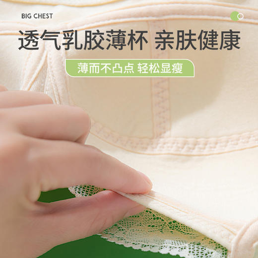 专为大胸设计 胖MM专用 大胸显小显瘦蕾丝内衣女 中年女士妈妈内衣 大码全罩杯 收副乳无钢圈上托高侧收文胸罩 商品图3