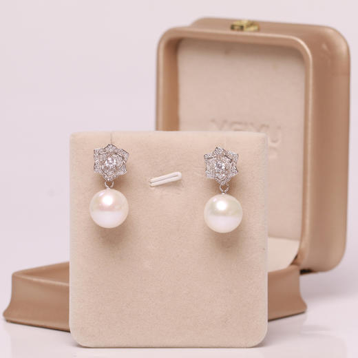 美裕 925银淡水珍珠耳钉12-13mm 108499W 商品图4