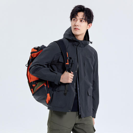 拓路者防风防水夹克男秋冬新款耐磨连帽外套百搭工装户外拉链开衫 商品图6