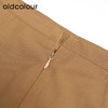 oldcolour高腰直筒显瘦包臀咖色长款半身裙GM41063907 商品缩略图4