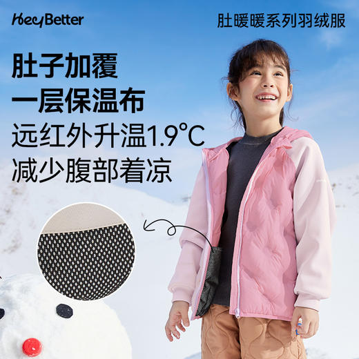 【代发】【预售3天左右发货】Heybetter儿童轻薄鹅绒连帽羽绒服 商品图3