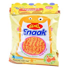 GEMEZ 烧烤鸡肉味印尼进口油炸方便面小鸡干脆面 16g*5袋/份
