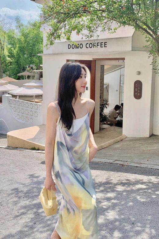 SIA SAYLOR 自然晕染设计感吊带连衣裙 18615 商品图0