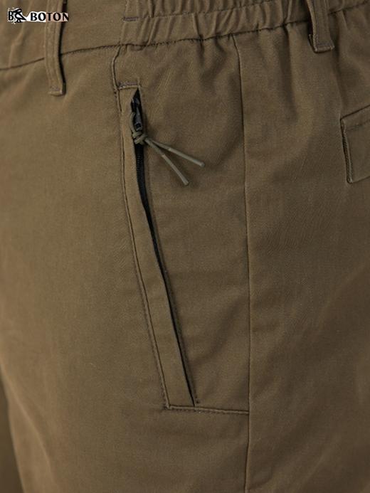 波顿秋冬男士休闲裤墨绿色宽松高端直筒长裤子美式休闲ME838322 商品图3