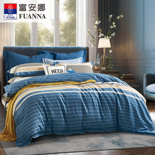 【7楼】富安娜床单四件\披荆斩棘，标准，蓝 商品图0