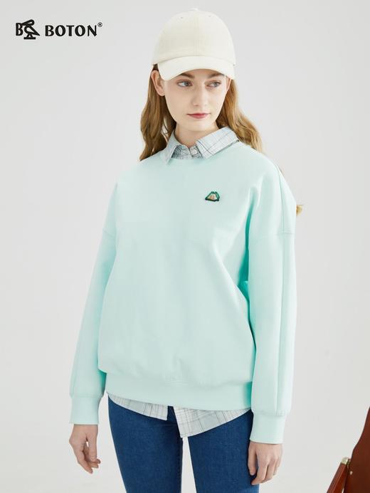 波顿春秋女高端宽松圆领卫衣户外运动休闲落肩款LT292123 商品图1