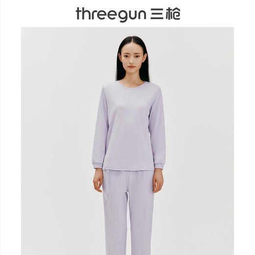 Threegun三枪 【高支丝光棉】圆领女家居套-82010D011 商品图0