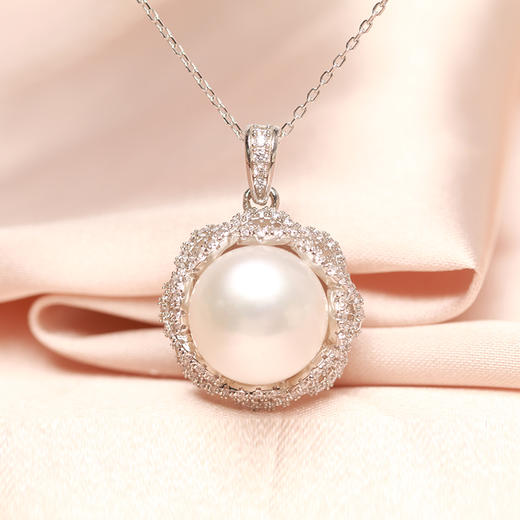 美裕 925银淡水珍珠链牌 11-12mm107798W 商品图1