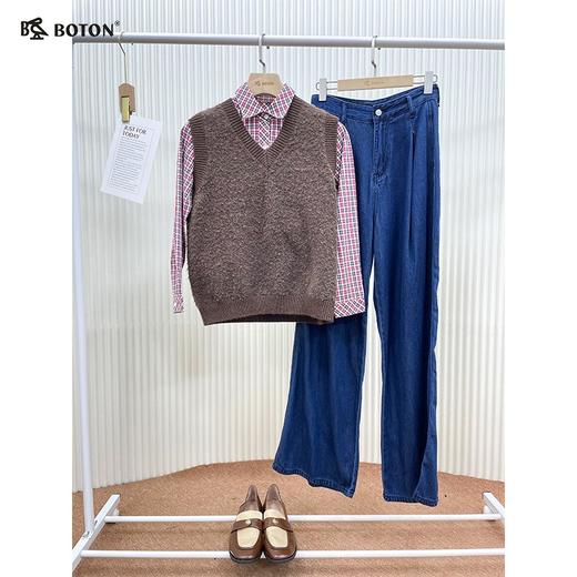 【第2件半价！尾货清仓不退换】波顿女士长袖休闲格仔衬衫LS122 商品图4