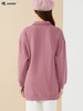 波顿春秋季女士美式宽松卫衣中袖长款polo领粉红色设计感小众LT281322 商品缩略图1