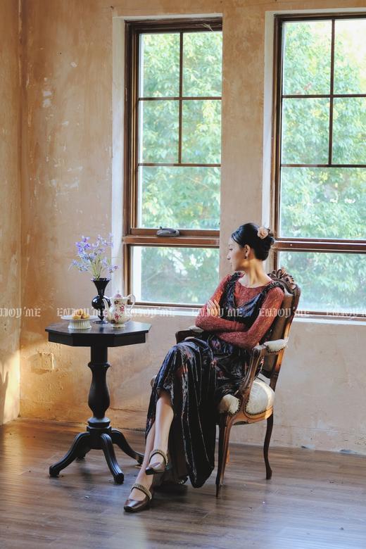 【门店同款】ENJOY秋季云敛-漠上飞花透视网纱上衣 159045163 商品图7