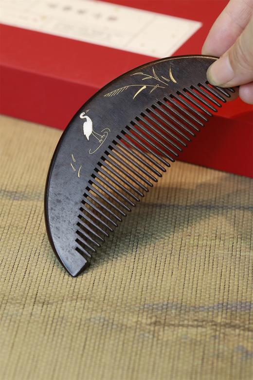 蒹葭°镶嵌木梳 商品图0