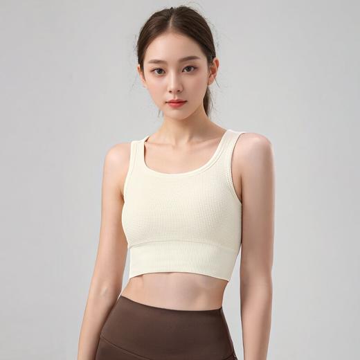 哈瓦塔华夫格固定杯无缝短款背心 H340148 商品图11