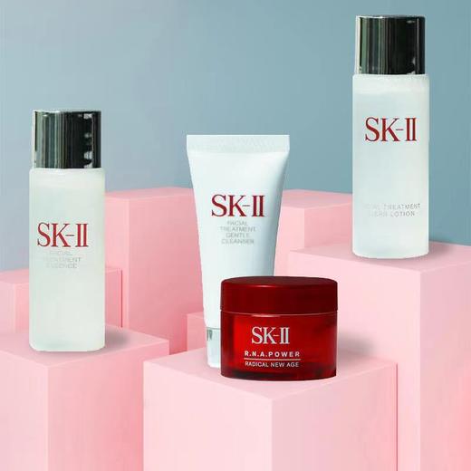 【全球购·限量特价】SK-II新版旅行装✈️五件套神仙水75ml+清莹露30ml+洁面20g+大红瓶面霜15g+眼霜2.5g「送护手霜」·双11现货速达 商品图2