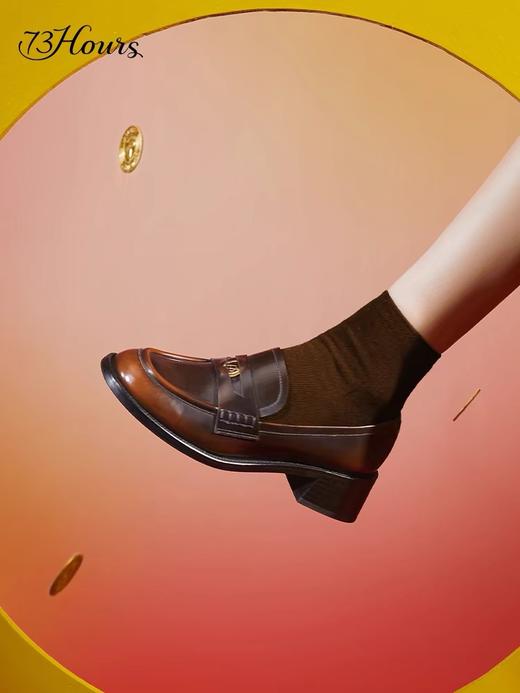 【难哄章若楠同款】73の脚踩金币平安乐福鞋 头层牛皮风笛*乐章单鞋~ 商品图4