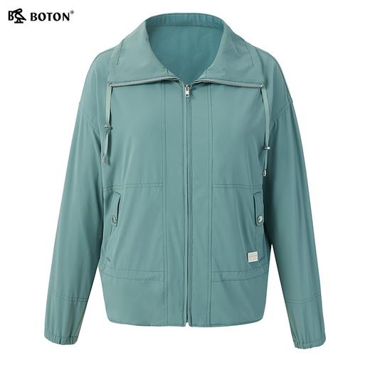 波顿夹克运动休闲外套女春季浅绿色立领速干户外跑步服LJ882122 商品图5