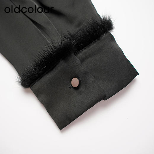 oldcolour黑色时尚通勤百搭OL职场长袖衬衫女O43013301 商品图4