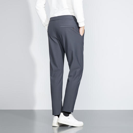 半身缘男裤 秋季松紧腰弹力免烫宽松直筒商务休闲裤339 商品图3