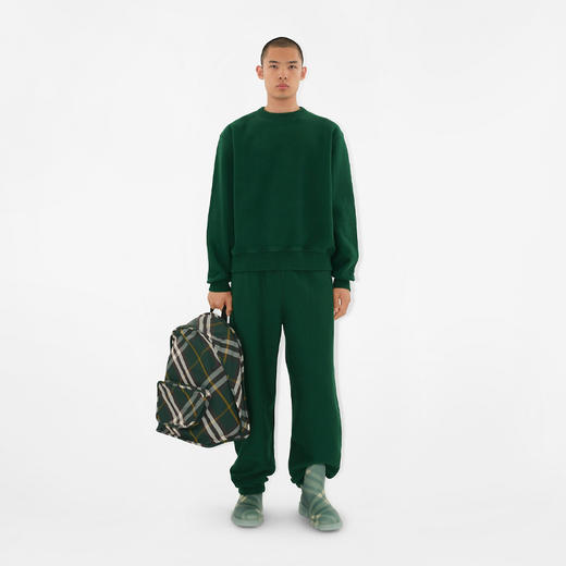 【一】BURBERRY 巴宝莉 男士复古格纹拉链盾牌双肩背包 格子 8080679 B8636 商品图3