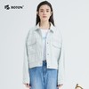 波顿宽松版短款纯色夹克女装春秋季休闲百搭小个子外套LJ877121 商品缩略图1