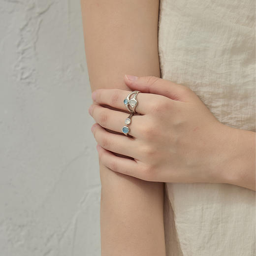 ARSIS｜曦海系列 波光月影单层戒 商品图4