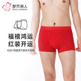 都市丽人都市锋尚内裤潮流时尚平角裤50S棉拉架男士内裤FKTCH2