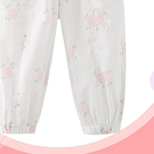 丽婴房-童衣类（夏）E1长裤\吊带裤白色\米白 商品图1