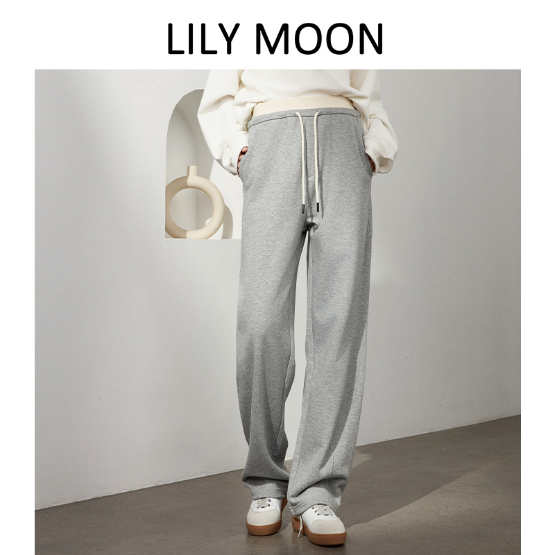 LILYMOON 拼色松紧腰香蕉裤返潮复古休闲百搭运动舞蹈卫裤抽绳