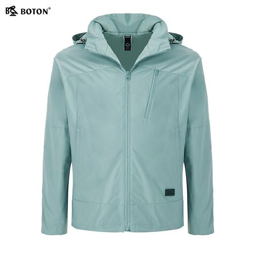波顿男士春秋季休闲运动拉链夹克外套浅绿色立领跑步服MJ953122 商品图1