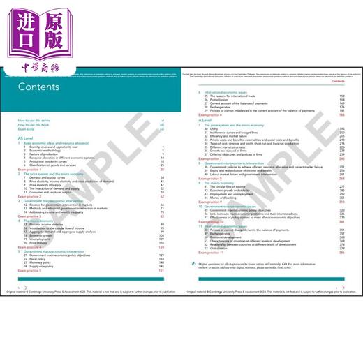 【中商原版】AS & A Level Economics Exam Preparation and Practice 剑桥国际AS & ALEVEL经济学考试备考练习含电子版 商品图1