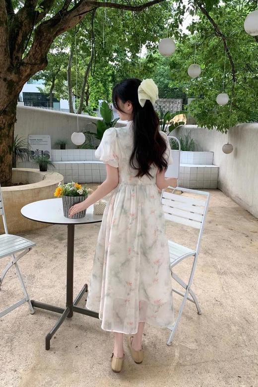 L.Fleuri 中国风盘扣水墨印花连衣裙 18515 商品图3