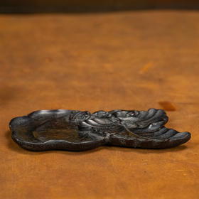 清 紫檀一木整挖瓜瓞绵绵笔舔