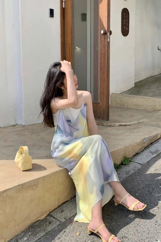 SIA SAYLOR 自然晕染设计感吊带连衣裙 18615 商品图1