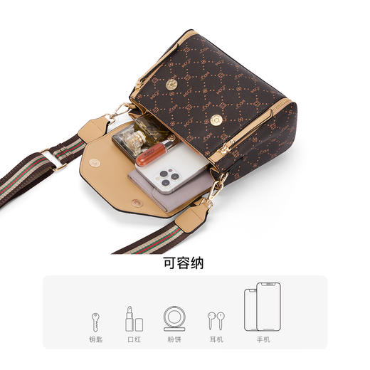 星期六时尚休闲百搭单肩斜跨小方包SSC521A0CN 商品图4