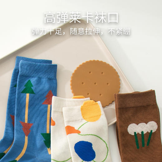 【袜子】复古中筒女袜 商品图2