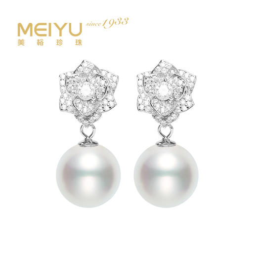 美裕 925银淡水珍珠耳钉12-13mm 108499W 商品图0