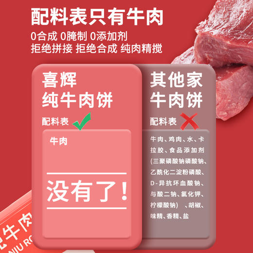 【肥瘦相间】喜辉 牛肉饼 50g*10片/盒 优质牛肉肥瘦相间 商品图4