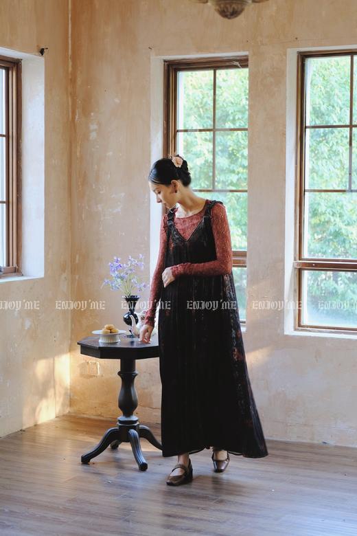 【门店同款】ENJOY秋季云敛-漠上飞花透视网纱上衣 159045163 商品图2