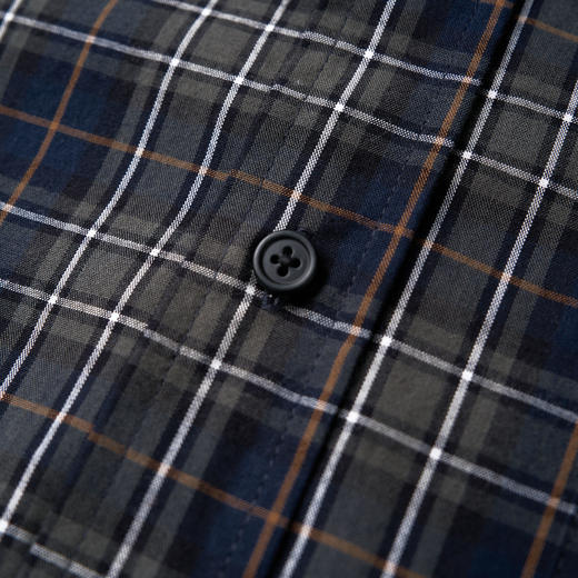 ROMI STUDIO“自我格调”高密棉磨毛格纹宽松长袖衬衣431C2017 商品图3