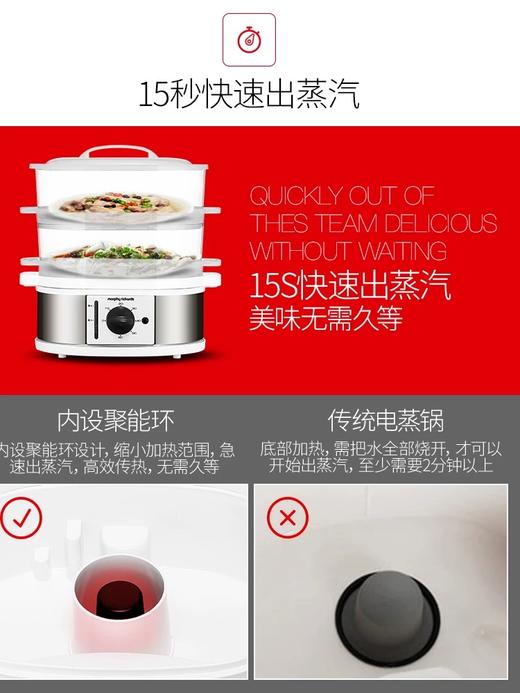 摩飞电蒸笼MR1148（9L大容量） 商品图3