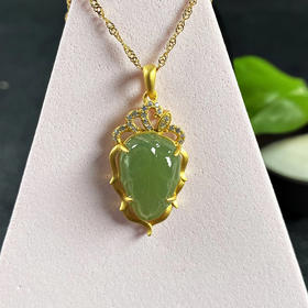 碧玉吊坠—树叶5656