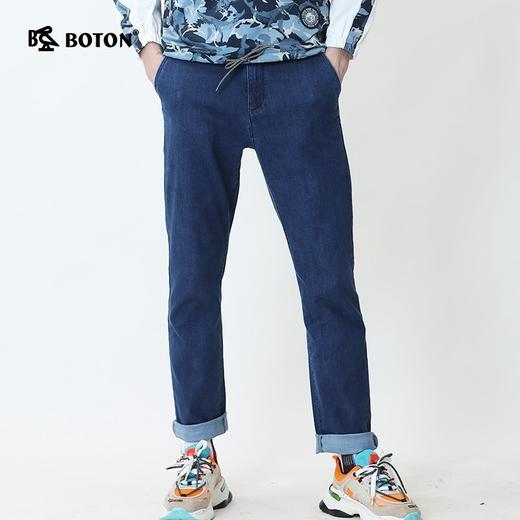 波顿春秋季薄款高端直筒牛仔裤潮牌男士弹力修身抗皱裤子ME681120 商品图5
