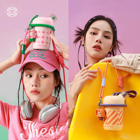 览萌316不锈钢茶水分离奇趣吸管杯 白色420ml   CWX