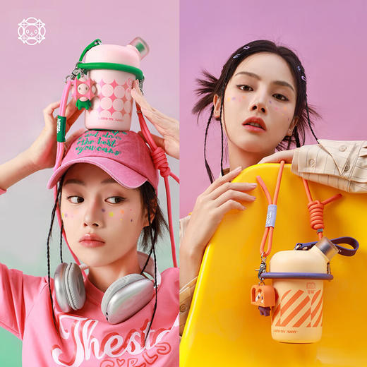 览萌316不锈钢茶水分离奇趣吸管杯 白色420ml   CWX 商品图0