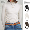 马登莫代尔半高领打底衫抽褶修身叠穿长袖T恤内搭外穿上衣秋季女 商品缩略图0