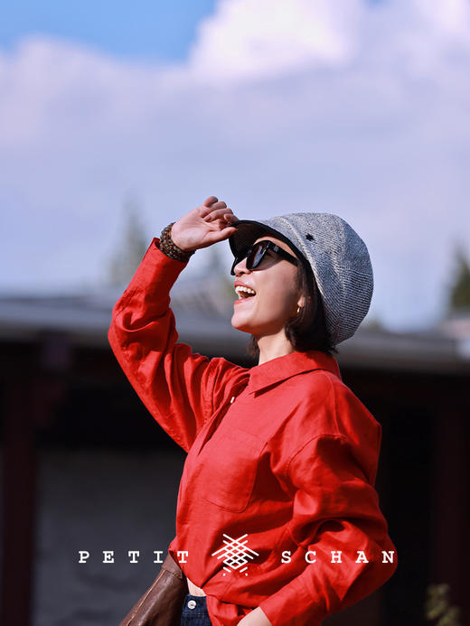 PETIT SCHAN小闪 #071 Hathaway 海瑟薇 日本进口粗花呢复古堆堆报童帽 商品图2